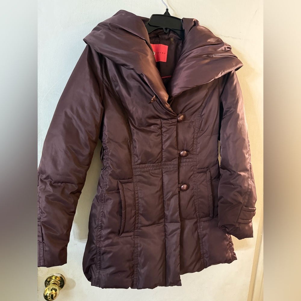 Ivanka Trump Burgundy Puffer Jacket Size XS